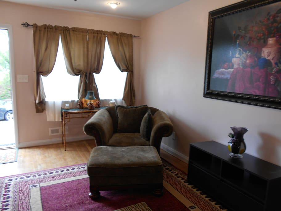 Living room and front door