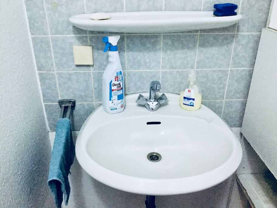 A basin is in the room so no need to go outside for washing hand, face or foods etc.
