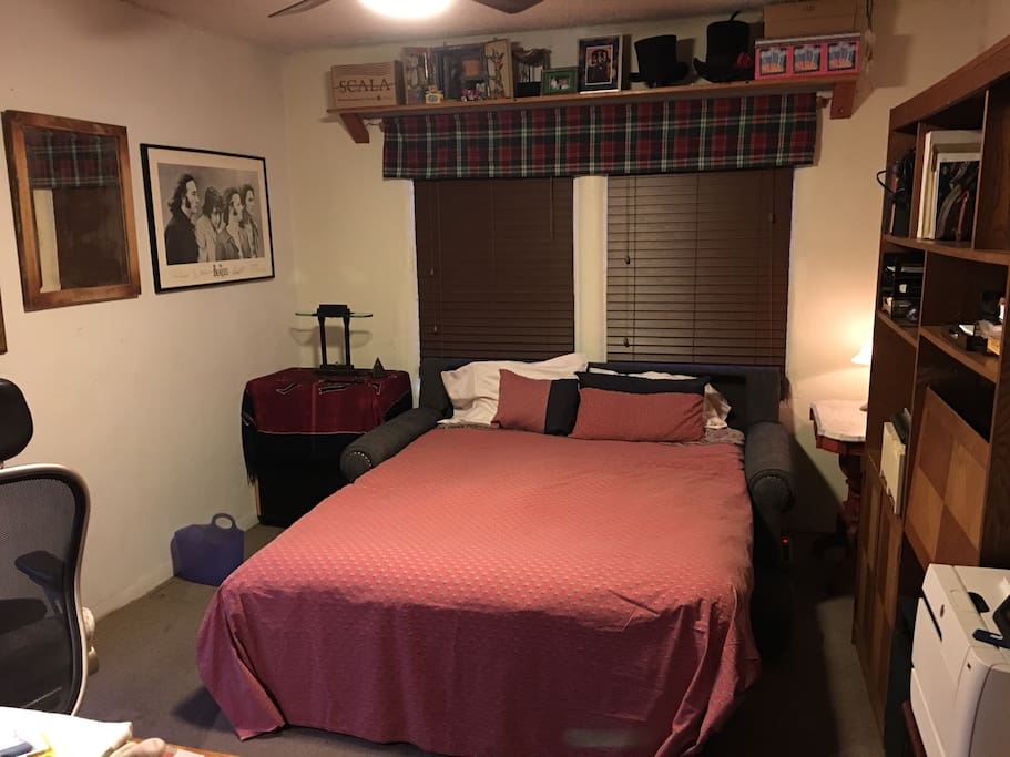 This is a very comfortable queen bed the room has its own entrance.
