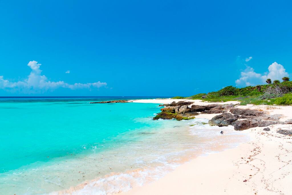 Beautiful beaches in Playa del Carmen.