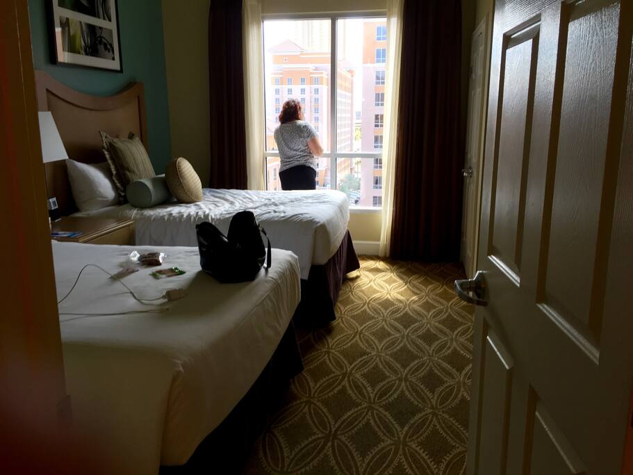 Second bedroom, either queen bed or two beds, with