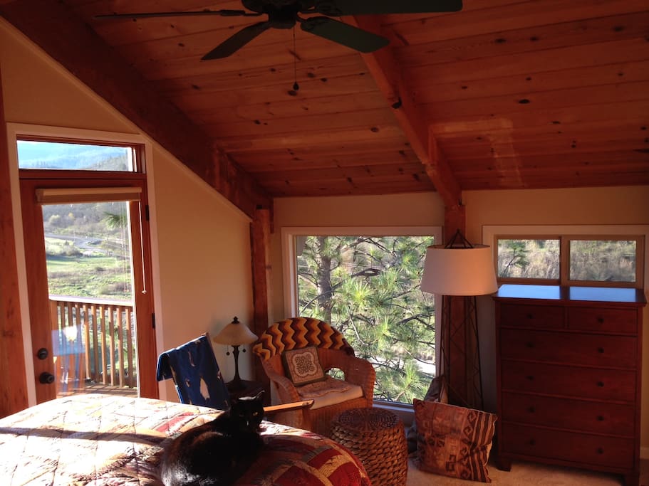 Master Bedroom sitting area with mountain views.