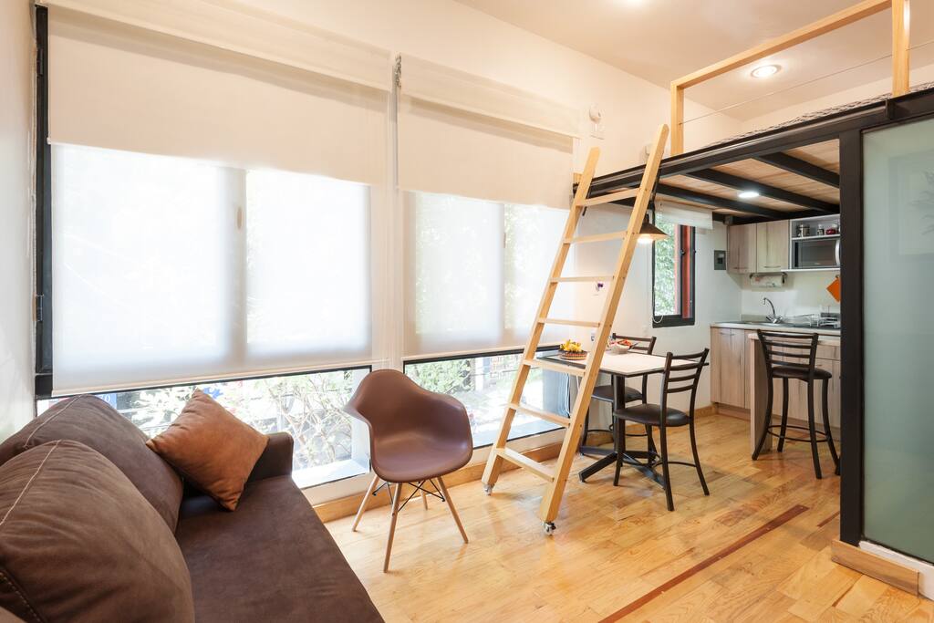 Sala, Cocina, recamara y baño privado