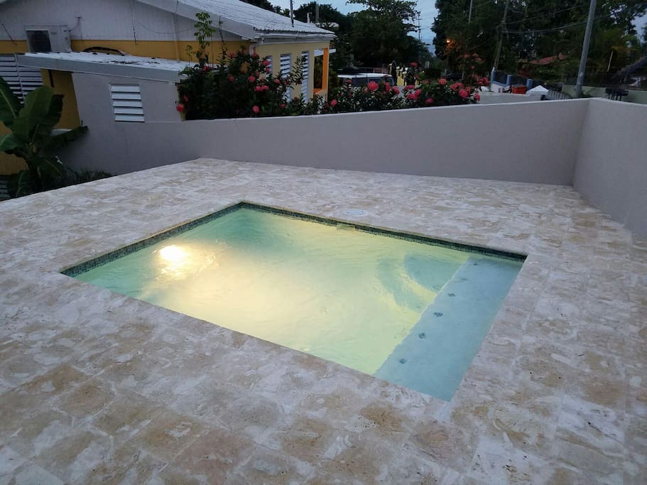 Evening pool