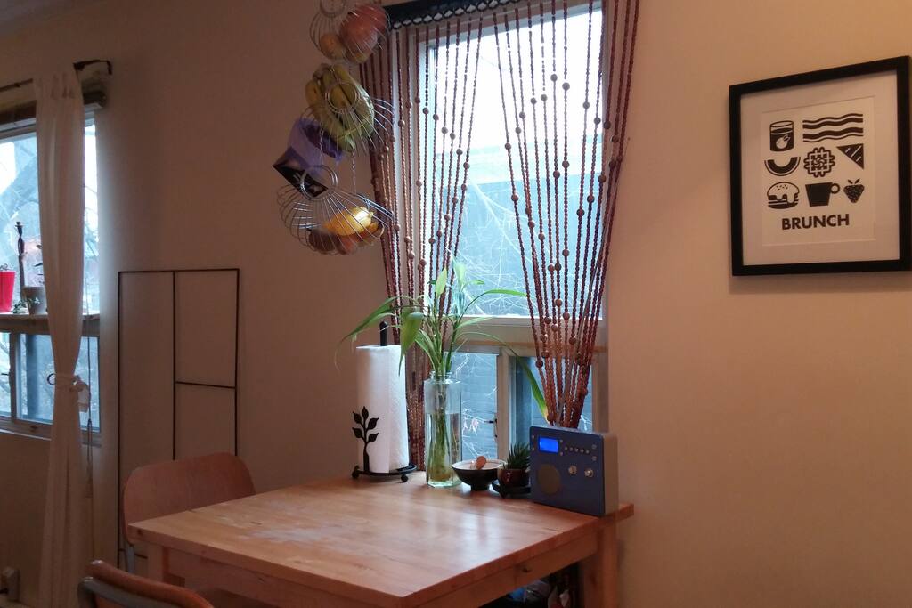 Breakfast/food prep area.