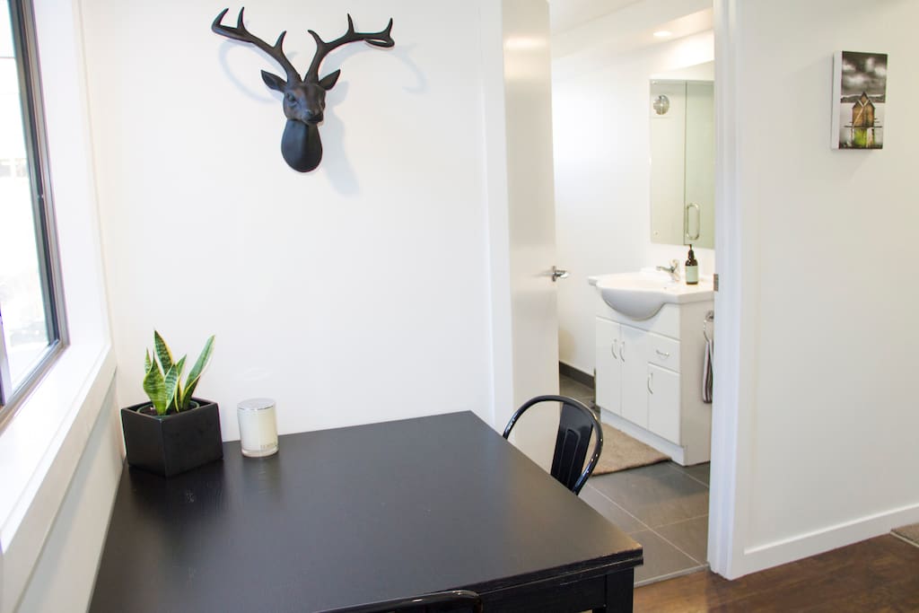 From kitchenette to bathroom
