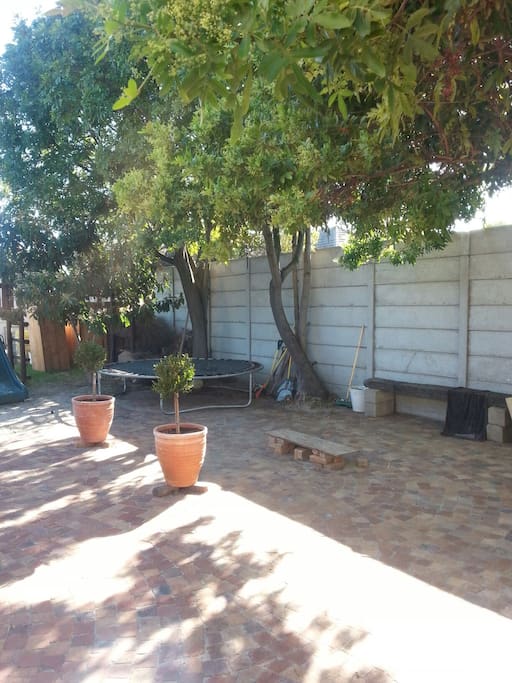 courtyard outside the cottage, view from entrance (kitchen)