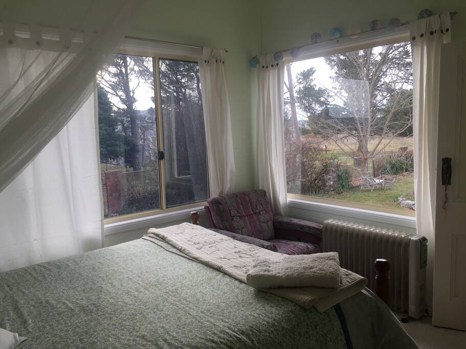 garden views from bedroom