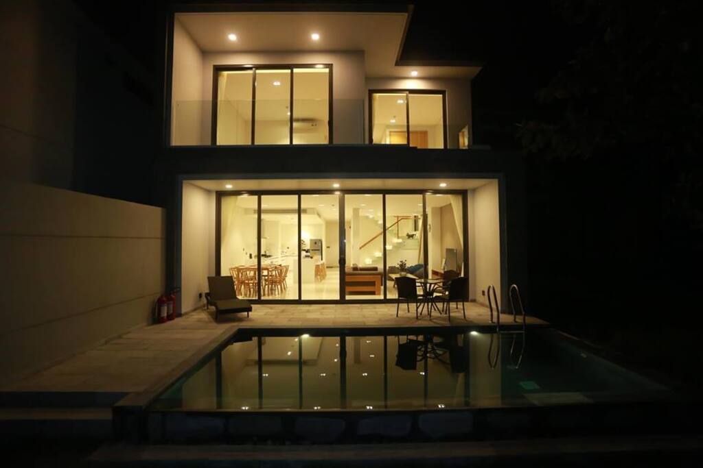 Villa at night