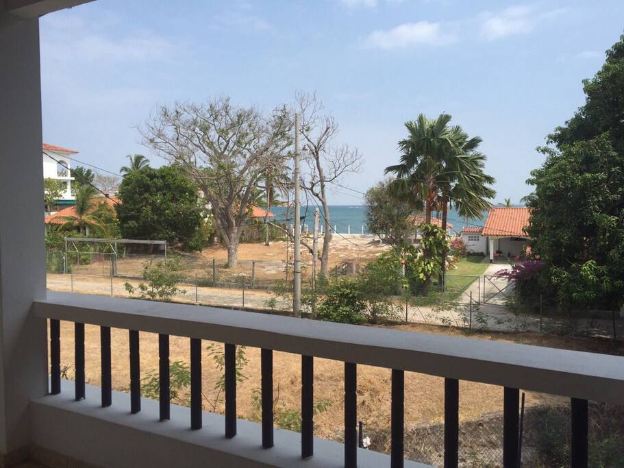 View from balcony on top floor