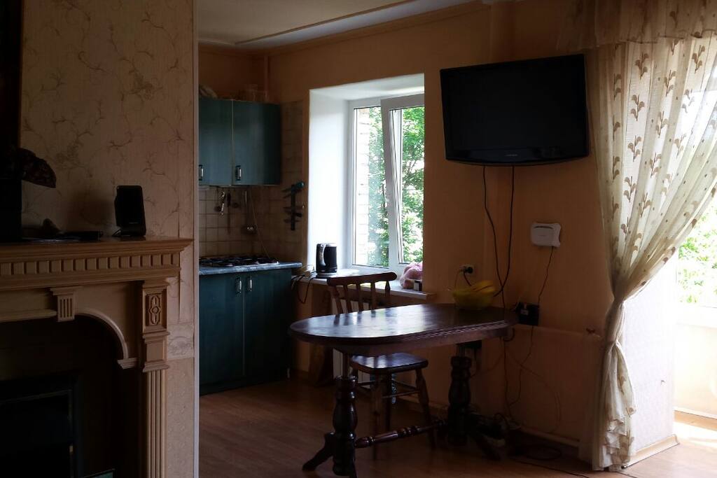 Living room for 2 person (general room) + Kitchen / Вітальня на 2 особи (загальна кімната) +Кухня