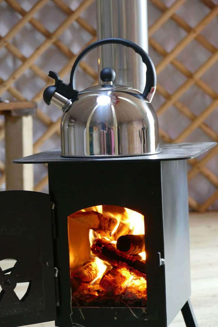 Wych Elm Glamping, Chestnut yurt