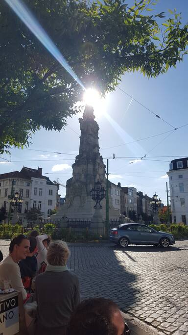 The Marnixplaats is at the end of the street. It is the place where locals meet for apero, dinner and drinks.