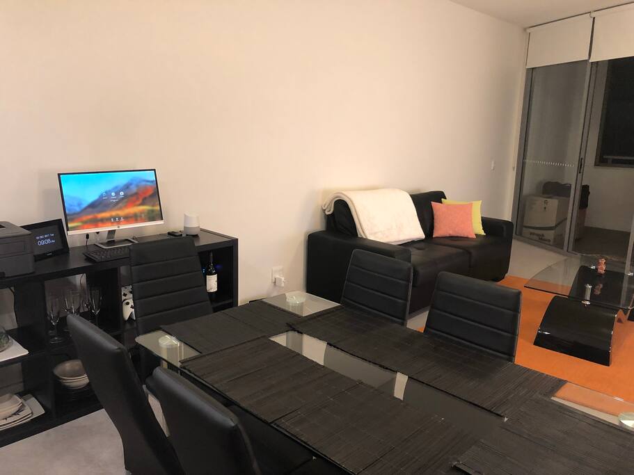 Living Room Equipped with workstation