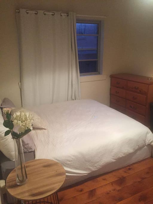 Massive bedroom. Features: King Size bed, bedside table and massive built in wardrobe. Can clear space!
