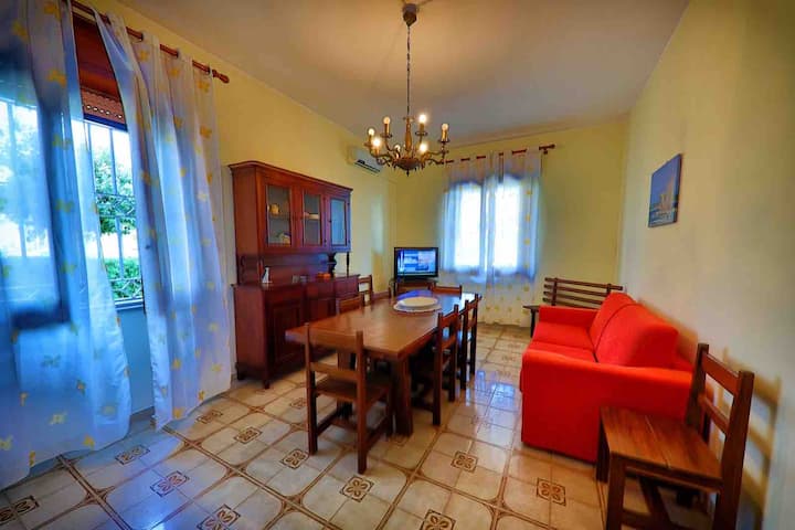 Sebule iliyo na kitanda tofauti cha sofa