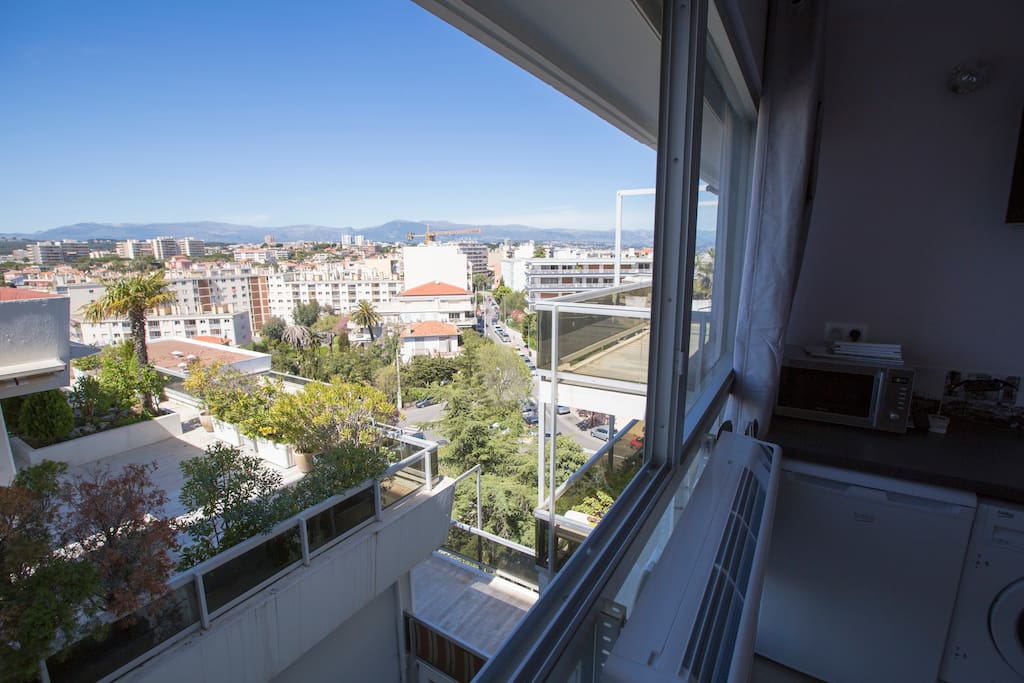 view from the window: mountains