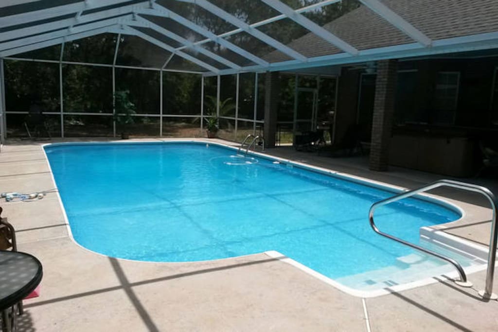 Beautiful screened in pool.
