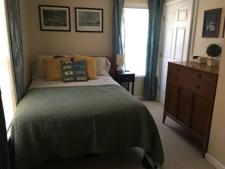 Guest room with full sized bed.