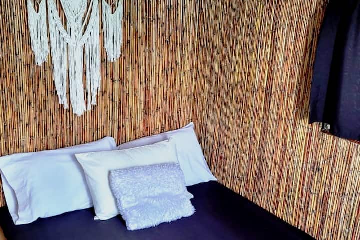 The bedroom.