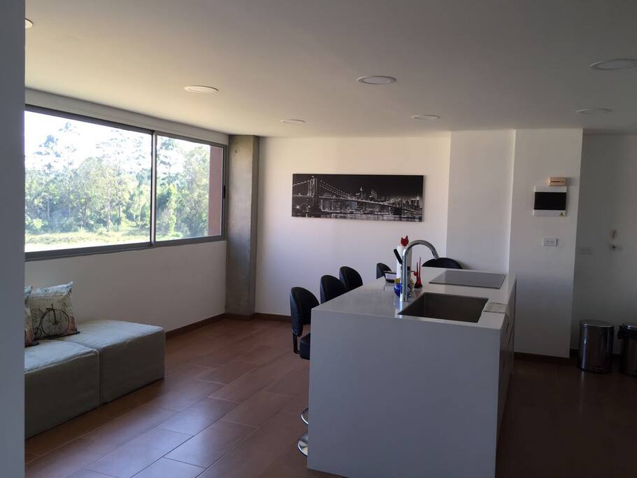 Salon incluye 2 Puff convertibles en cama