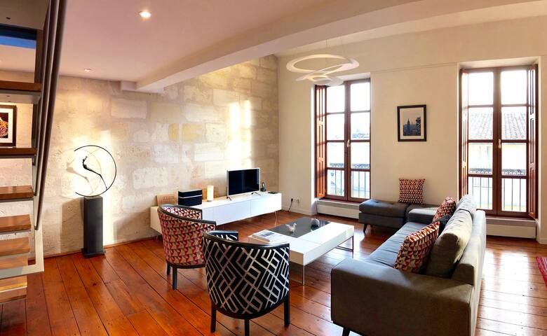 Lumineux Duplex 3ch au cœur historique de Bordeaux