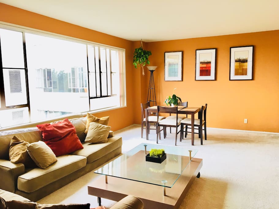 Living room w/lots of natural light.