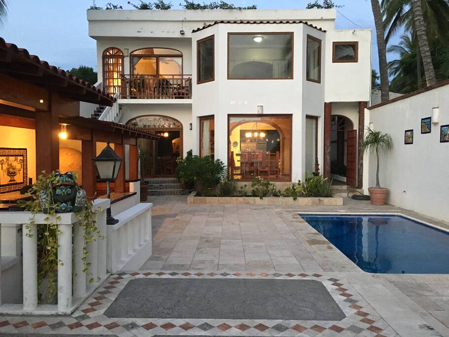 view of the back of the home from the back deck.