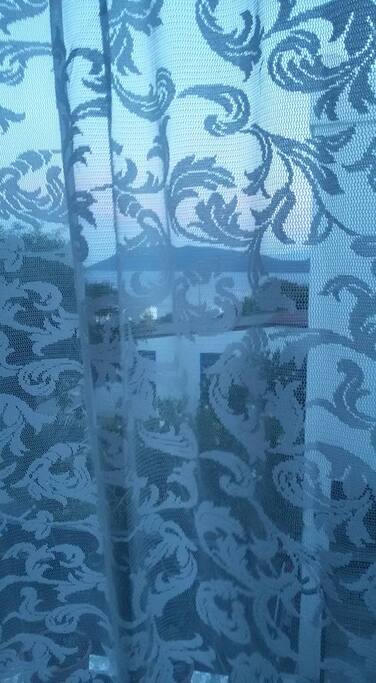 window looking at the sea