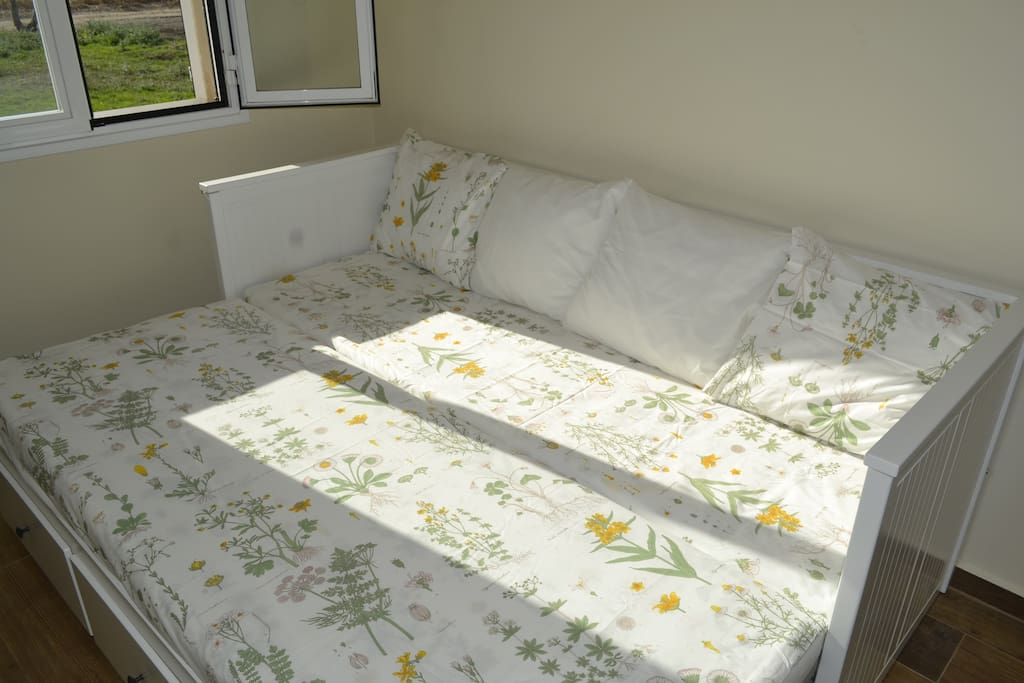 Sabanas 100% algodón. Dormir en esta habitación es un placer.