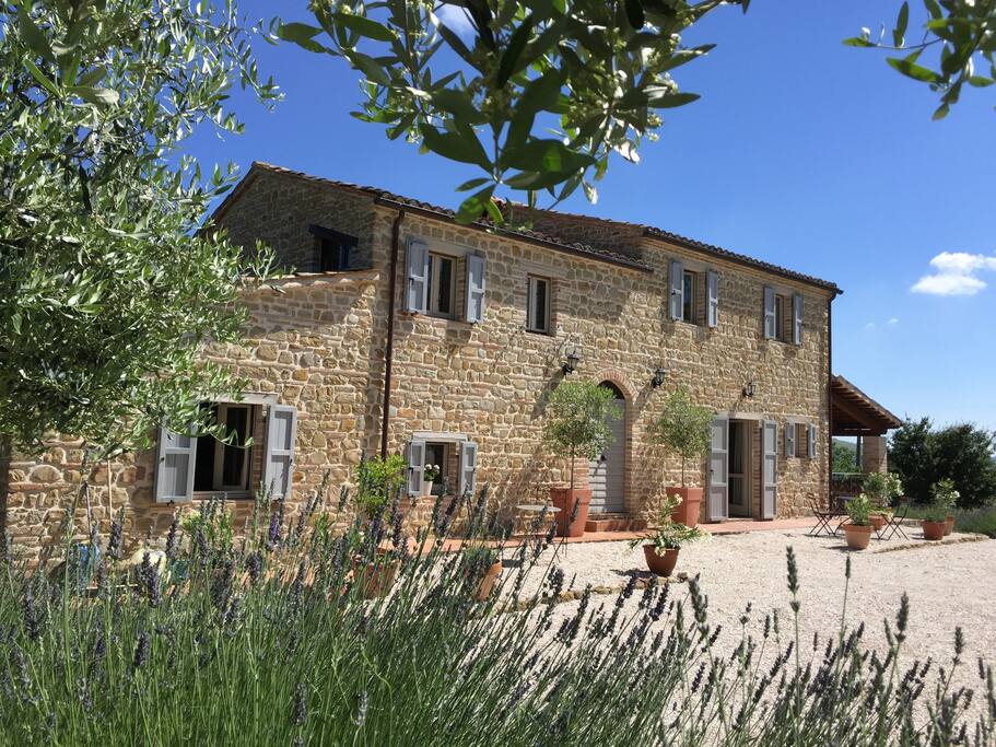 Newly constructed farmhouse
