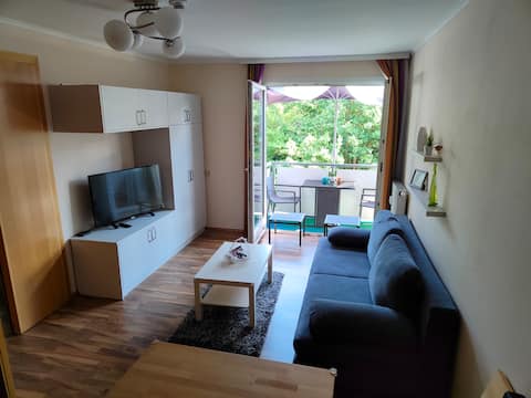 Cozy apartment with lunch bird view