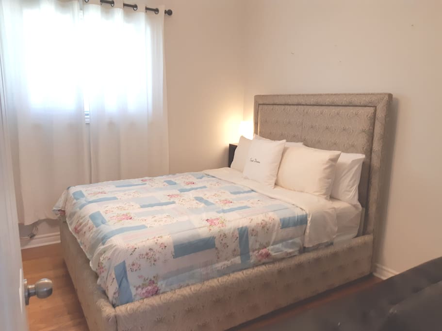 Bedroom #1 has new Perfection Divine Sleep Queen bed & Sofa bed