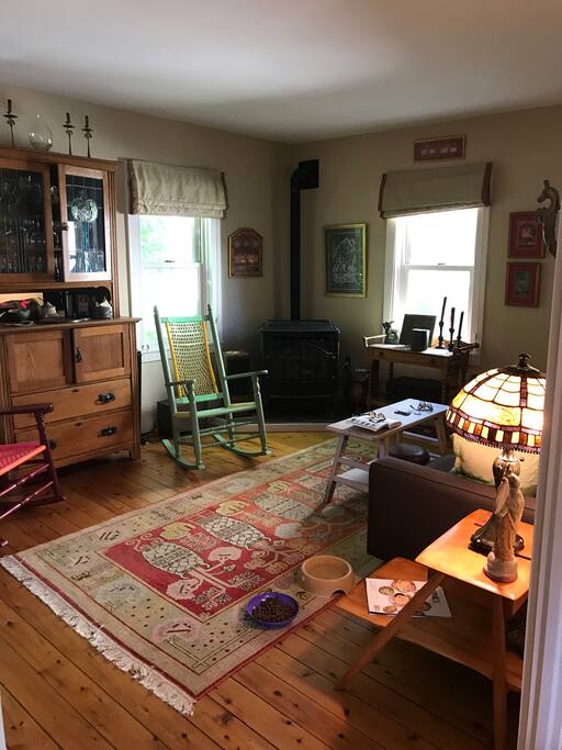 Living room with pellet stove