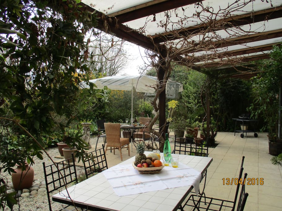 private large patio area