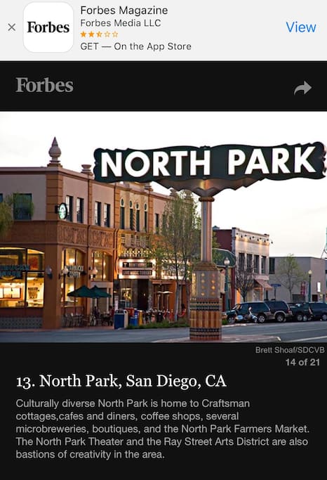 North Park was featured on Forbes !