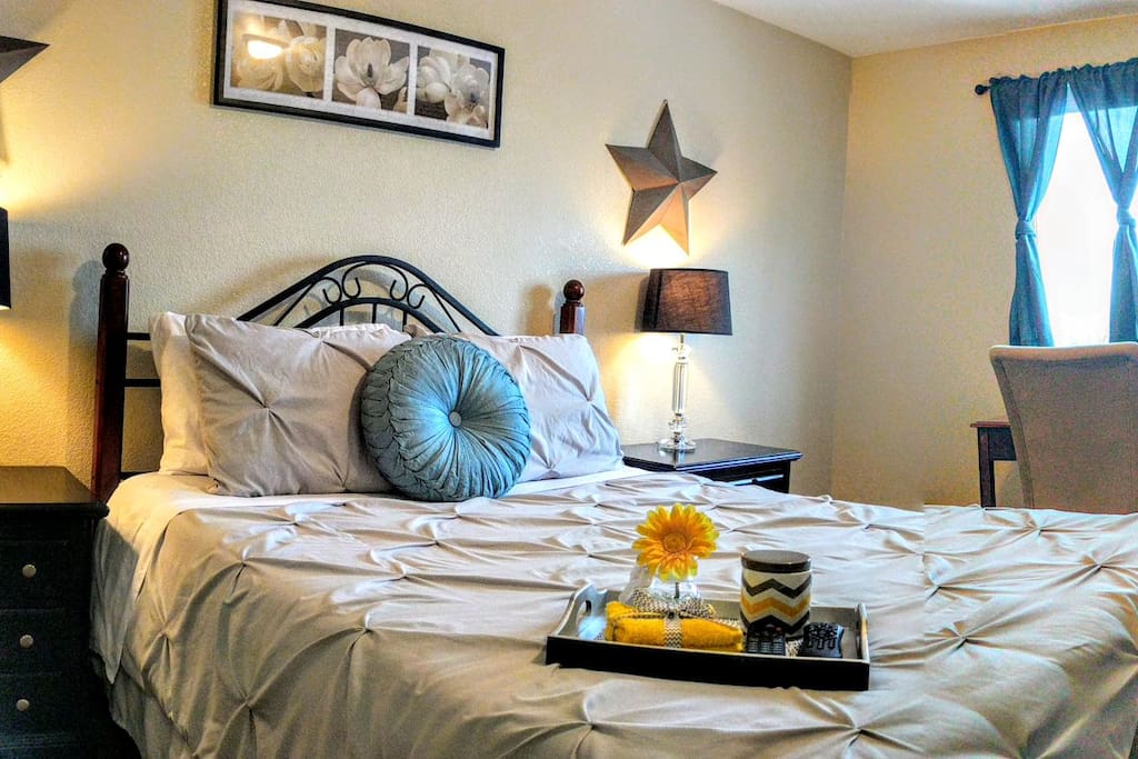 Your bedroom with nice window for natural light.