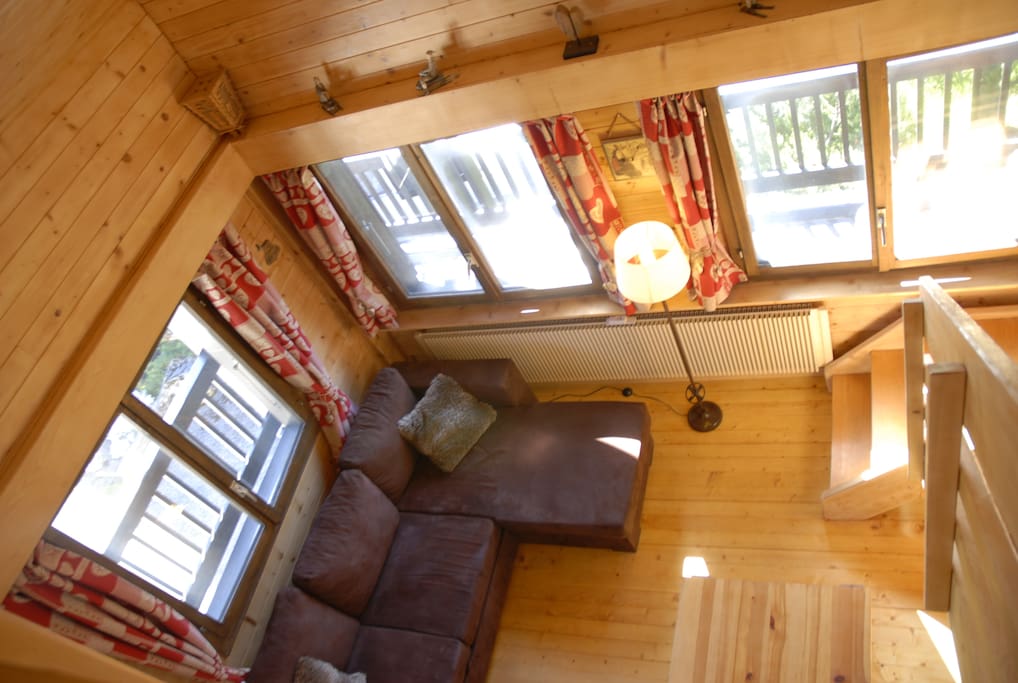 View of Living Apartment from loft