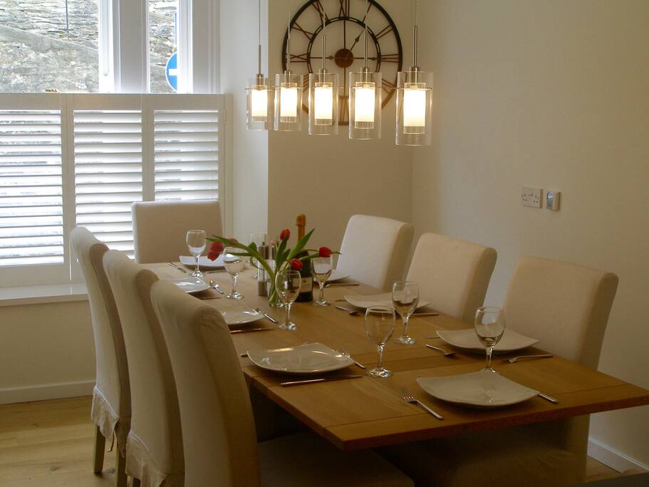 Modern open plan dining area