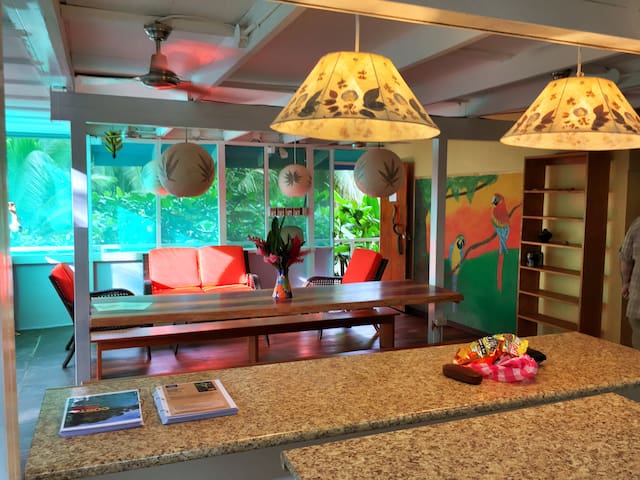 Beachfront Jungle Villa fits 16!