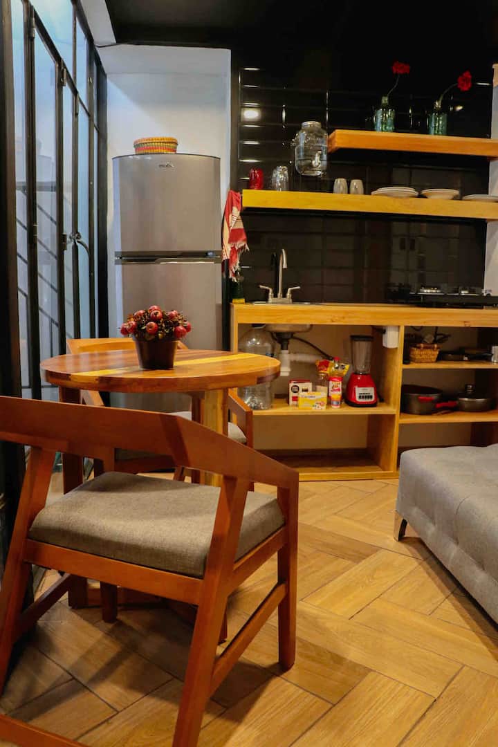 Loft - Departamento Con 1 Recámara, Baño Y A/c - Oaxaca de Juárez