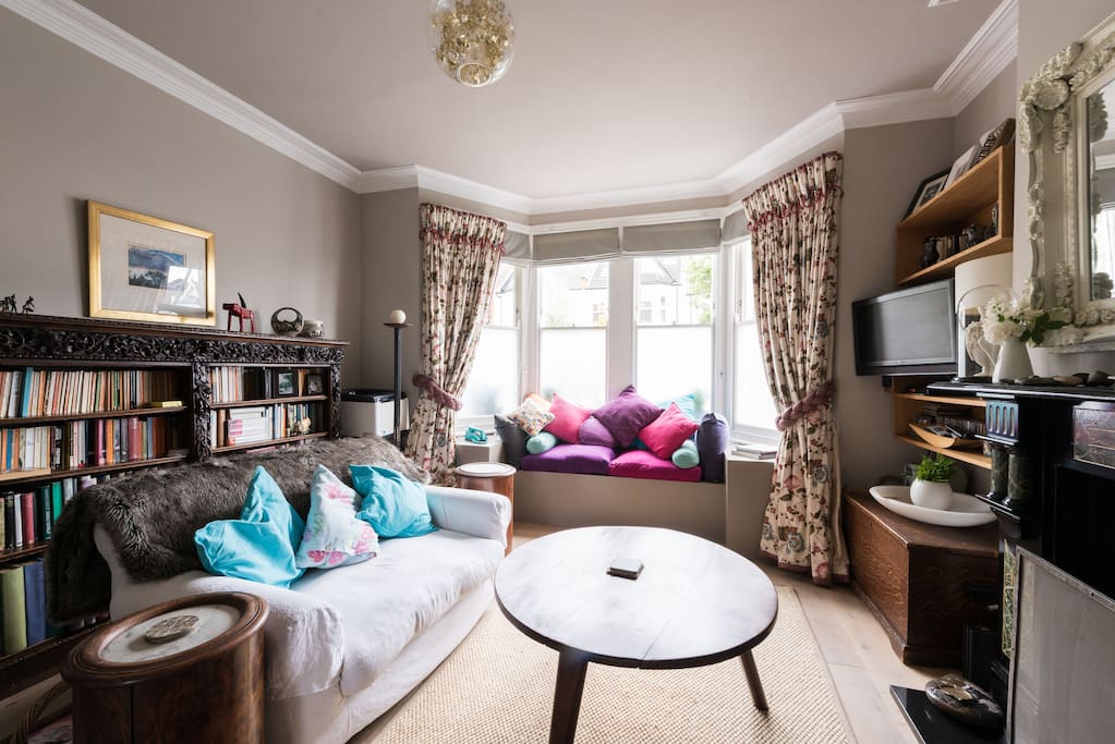 Living room from French doors