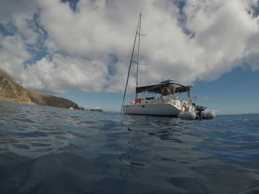 At anchor in Blue Pearl Bay (Hayman Island).