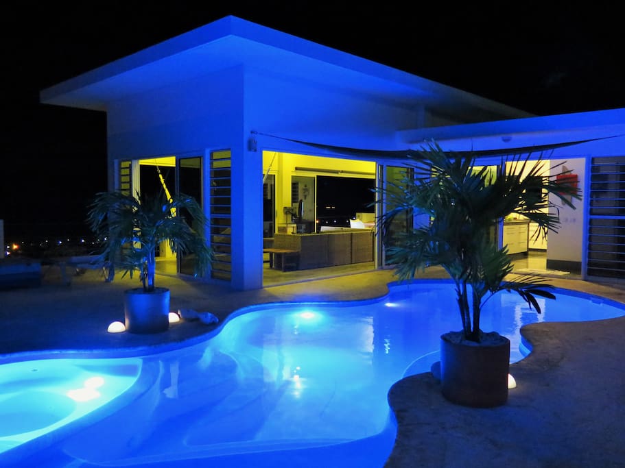 Funky pool night lights