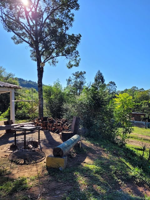Sitio with rustic cabin/chalet and natural pool!