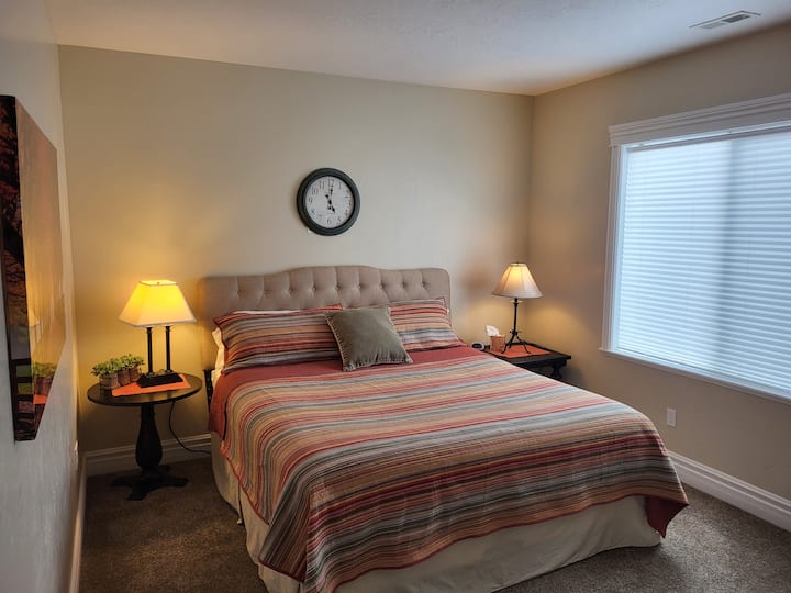 Bedroom #1
King bed with pac n play in closet