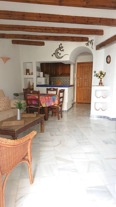 Living room and kitchen