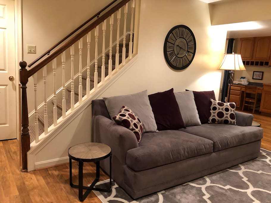Living area with sleeper sofa