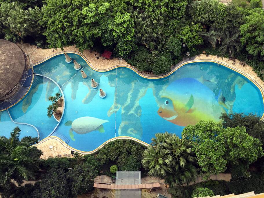 Public swimming pool just next to our building
