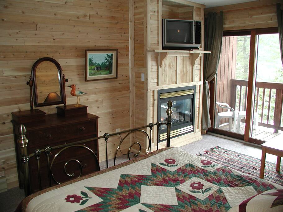 typical lodge room, all the same size. Sofa is beside the bed and not in photo.